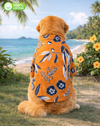 Rust Orange Floral Cotton Dog Shirt