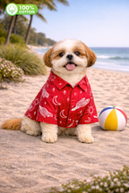 Red Universe Cotton Dog Shirt