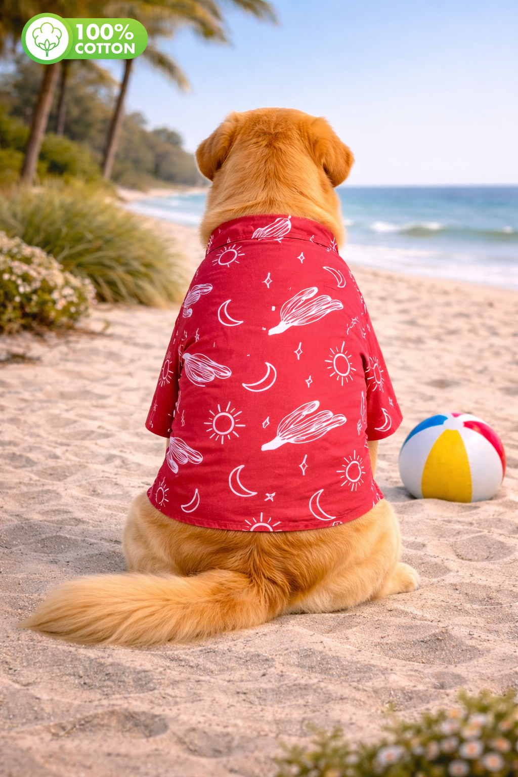 Red Universe Cotton Dog Shirt