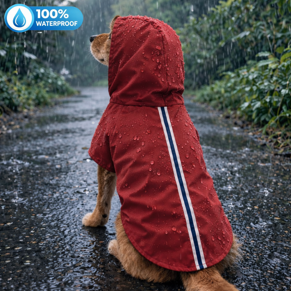 15 Furries Urban Red Dog Raincoat (100 % Waterproof)