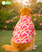 Pink Military Cotton Dog Shirt