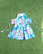 Blue Fluid Art Dress