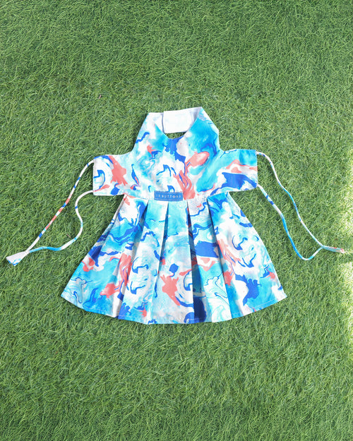 Blue Fluid Art Dress