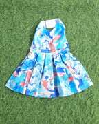 Blue Fluid Art Dress