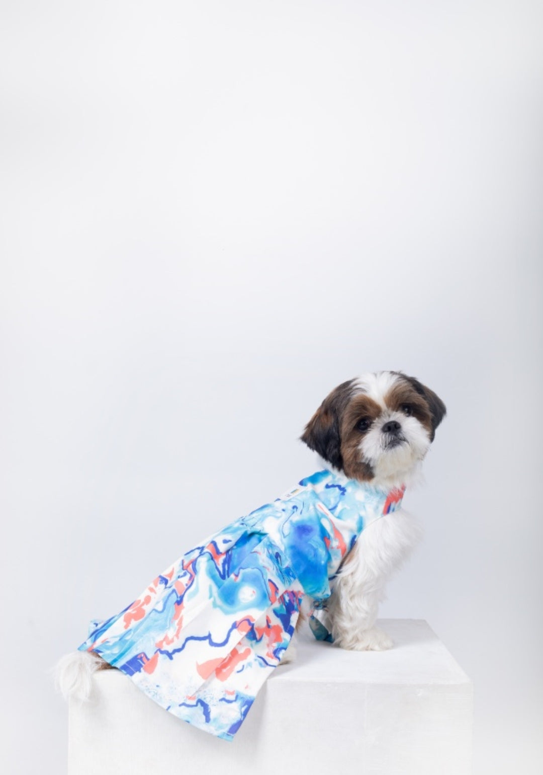 Blue Fluid Art Dress