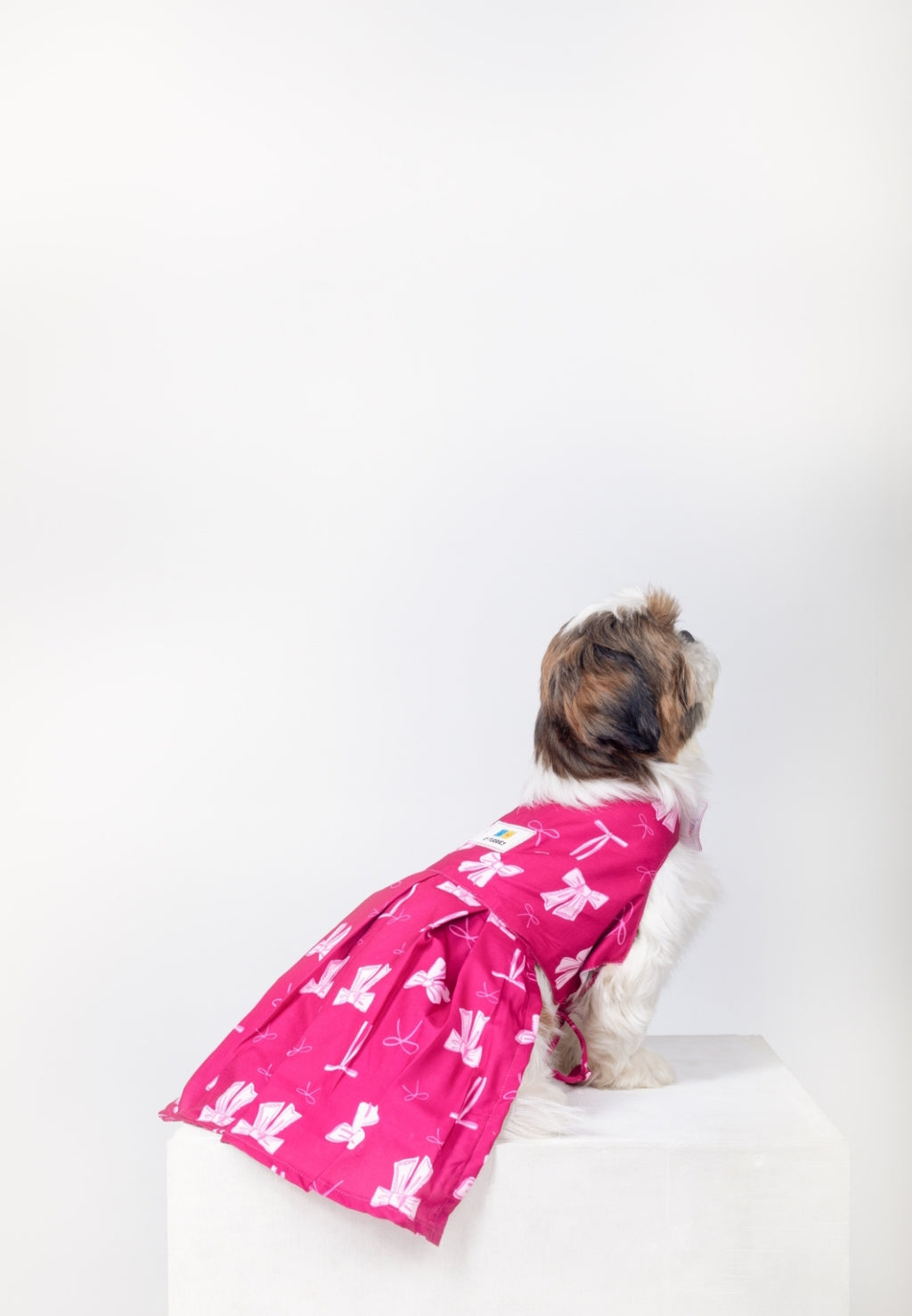 Hot Pink Bow Dog Dress