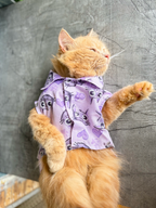 PURPLE MEOW CAT SHIRT