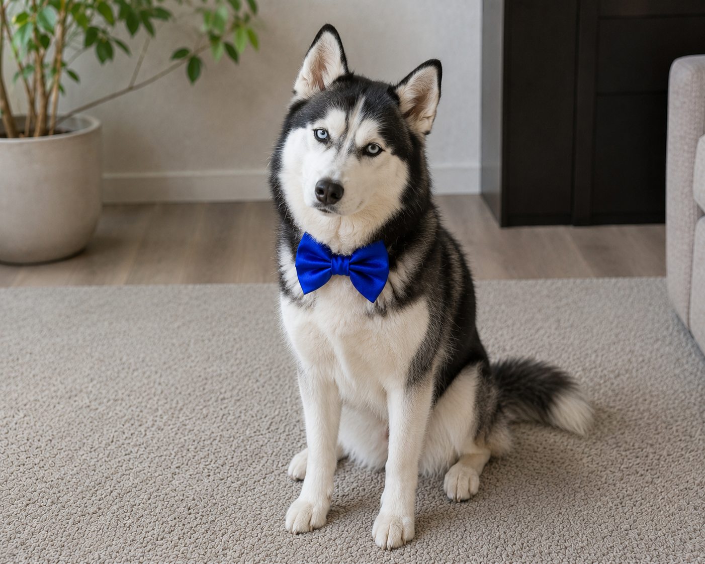 ROYAL BLUE Satin Bow for  Dogs and Cats