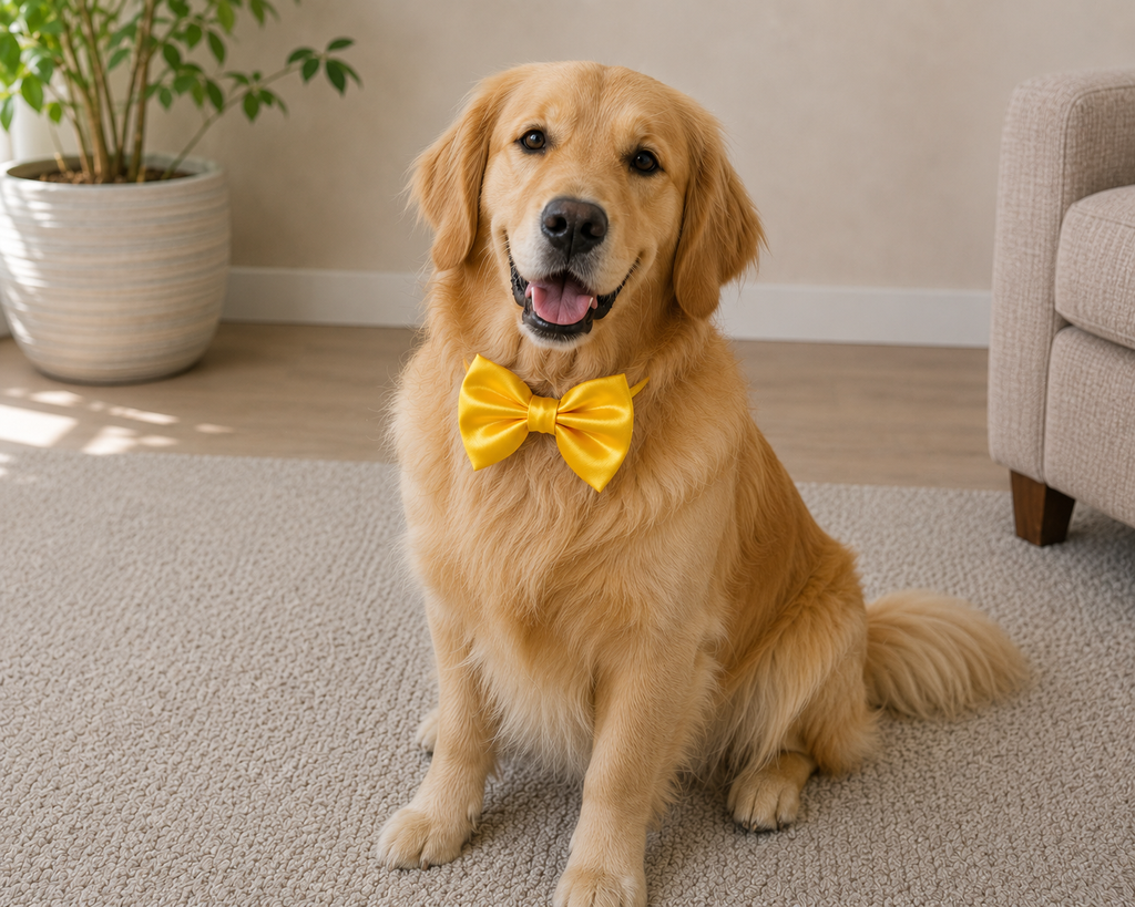 SUNSHINE YELLOW  Satin Bow for  Dogs and Cats