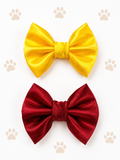Pack of Two Satin  Bow for Dogs and Cats:  Red and Yellow