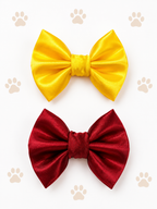 Pack of Two Satin  Bow for Dogs and Cats:  Red and Yellow