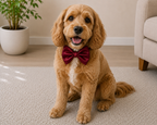 Pack of Two Satin  Bow for Dogs and Cats:  Red and Blue