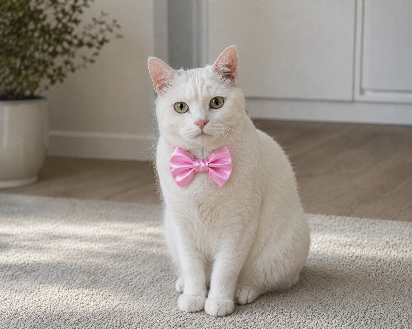 BABY PINK  Satin Bow for  Dogs and Cats