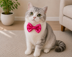PEARL HOT PINK   Satin Bow for  Dogs and Cats